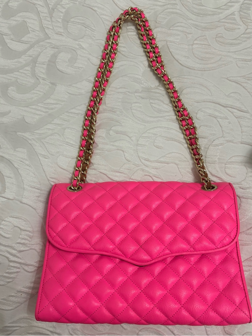 EUC Rebecca Minkoff Limited Edition Quilted Affair Bag in Neon Pink (Large Size) - Picture 1 of 14